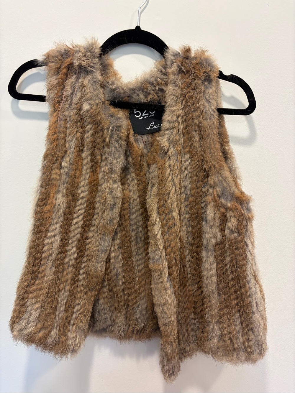 525 America Brown Faux Fur Vest